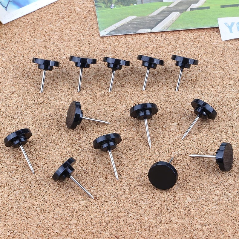 Yalis Push Pins 400-count Flat Black Thumb Tacks Steel Point and Plastic Head for Corkboard and Wooden Photo Wall - Image 4
